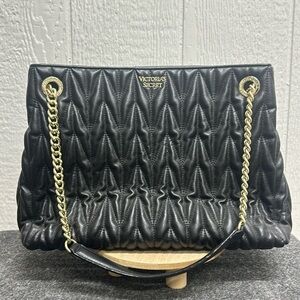 Victorias Secret Black & Gold Chain Purse
